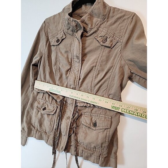 Anthropologie Daughters Of Liberation Adirondack Jacket Utility Linen Blend sz 6 - Picture 9 of 12